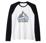 Above The Clouds Climbing Climber Raglan Baseball Tee