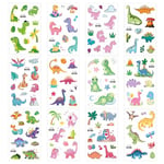 12 PCS Tatouages Temporaires pour Enfants, Etanche Tatouage Ephémère,Tatoo Temporaire,Garçons et Filles de Fête d'Anniversaire d'Autocollants,Décoration De Fête (Dinosaure)