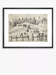 John Lewis LS Lowry 'Houses In Broughton' Framed Print & Mount, 42 x 52cm, Grey