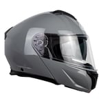 One by Camamoto | Casque de Scooter et Moto Urbain, Nardo Gris, Double Visière, Intérieur Amovible, Homologué ECE R22-06, Taille S (55-56 cm)