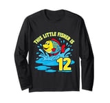 This Little Fisher Is 12 Year Old Girl Boy Birthday Fishing Long Sleeve T-Shirt