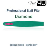 Nail File Diamond Green 100/180 Grit Professional Quality Curved Nail Files UK