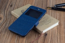 COVER CASE BOOK WINDOW SONY XPERIA Z5 COMPACT MINI TOUCH WOOD BLUE DARK