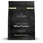 Protein Works - Clear Diet Whey Protein Isolate Powder, Refreshing High Protein Drink, 20 Shakes, Watermelon Breeze, 500g