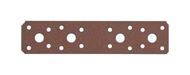 Alberts 822248 DURAVIS® Platine d'assemblage | couleur rouille, à couche duplex | taille 180 x 40 x 3 mm | kit de 30