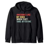 Funny Dad Cool From Sons Men Funny Fathers Day Dad Zip Hoodie