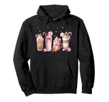 Ginger Man Cookies Christmas Coffee Latte Pink Xmas Season Pullover Hoodie