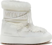 Moon Boot Women's Low Track Faux Fur Water-Repellent White, 35