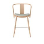 Massproductions - Icha Bar Chair - H 650, Black Stained Beech, Fabric D, Elmo Leather Soft 1 99999 - Barstolar - Chris Martin - Svart - Trä