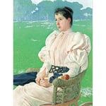 Artery8 Anselmo Guinea Portrait Of A Lady Painting Large Wall Art Poster Print Thick Paper 18X24 Inch