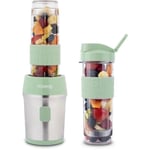 Mini blender - H.KOENIG - SMOO18 - 300 W - 570 mL - Vert pastel - Gourdes incluses - Sans BPA