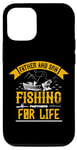 Coque pour iPhone 13 Pro Père et fils Partenaires de pêche pour la vie Fête des pères