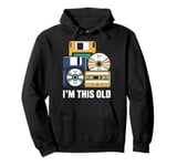 Retro Cassette Tape Floppy Disc CD 90s Birthday Gift Pullover Hoodie