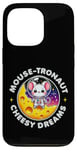 Coque pour iPhone 13 Pro Souris Astronaute Cheesy Dreams Cute Kawaii Moon Space Graphic