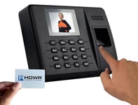 Horodateur HDWR pour Les employés d'entreprise, avec Carte RFID, Scan d'empreintes digitales, Code PIN et USB, Terminal de Bureau, enregistreur de Temps, Horloge de pointage, TimeLok-100U