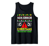 404 Error Ugly Chritsmas Coder Programmer Code Christmas Tank Top