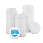 Nationwide Paper White 12oz Plastic Lids for Coffee Cup, Insulated Disposable Coffee Cups Lids for Takeaway Drinks, Leak Proof Lids for Triple Walled Ripple Coffee Cups - 100 Lids