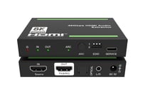 NÖRDIC 8K HDMI 2.1 eARC/ARC Extractor - SPDIF + 3,5 mm ekstraksjon, HDMI CEC Dolby Digital/DTS, Atmos, Dolby Vision, HDR10+