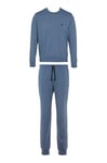 Emporio Armani Ensemble Pyjama Interlock Sweater and Drawstring, Gris, S Homme