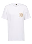 Loewe Mens Paula's Ibiza Anagram Embroidered Logo T-Shirt in White material_cotton - Size Medium