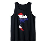 Thailand Map with Country Name in Thai Language Design Gift Tank Top