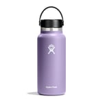 Hydro Flask - Water Bottle 946 ml (32 oz) - Vacuum Insulated Stainless Steel Water Bottle with Flex Cap - BPA-Free - Wide Mouth - Moonshadow, Black