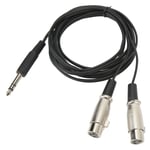 Stereo Sound Cable 3 Meter Dual XLR Female To 6.35mm 3 Pin Male Cable For Mu REZ