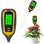 Ahlsen - Testeurs de sol Testeur de Sol pH d'humidité Température Lumineuse 4 en 1 pH Metre de Sol Humidité Testeur Terre Electronique pour Jardin