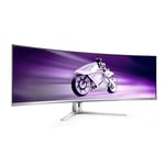 Philips 49" OLED - Evnia 49M2C8900 Ecran PC 5K - 5120 x 1440 Pixels - 0.03 ms (Gris à Gris) - Format 32/9 - Dalle QD-OLED incurvée - HDR - 240 Hz - HDMI/DisplayPort/USB-C - Hub USB 3.0