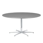 Fritz Hansen - A825 Cirkulär, Ø120 cm, Laminat Grå, 6-grenad stjärnfot - Ruokapöytä - Arne Jacobsen,Piet Hein - Harmaa - Laminaatti/Metalli