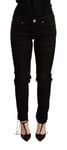 ACHT Jean Slim Fit Coton Noir Taille Basse Jeans Skinny Pantalon S.W26