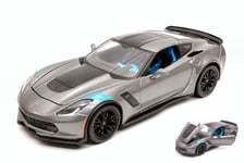 Chevrolet Corvette Gran Sport 2017 Gun Metal W/ Black Stripes 1:24 Model 31516G