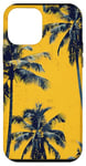 Coque pour iPhone 12 mini Jaune Vintage Motif Palmier Tropical Paradise Decor