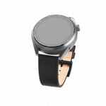 Fixed Samsung Galaxy Watch 22mm Armband Leather Strap Svart