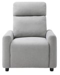 Toby Grey Fabric Push Back Recliner Armchair