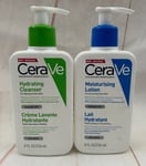 CeraVe Daily Face & Body Moisturising Lotion & Hydrating Cleanser 236ml each