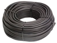 as - Schwabe Câble de chantier, 50 m, câble extrêmement robuste H07RN-F 5G6, câble d'extension de chantier, rallonge des deux côtés lisses, câble en caoutchouc IP44, noir, 10042