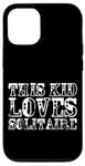 Coque pour iPhone 13 This Kid Loves Solitaire Card Game Enthusiast