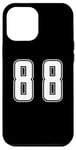 iPhone 13 Pro Max White Number 88 Team Junior Sports Numbered Uniform Case