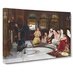 John William Waterhouse Consulting the Oracle Classic Painting Canvas Wall Art Print Ready to Hang, Framed Picture for Living Room Bedroom Home Office Décor, 20x14 Inch (50x35 cm)