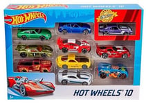 Coffret 10 vehicules metal 1:64 Hot Wheels - Petites voitures - Modele aleatoire