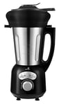 Senya Blender Chauffant Inox Cook & Ice V3 Noir, Mixeur Soupe Veloutée/Moulinée, Cuisson Vapeur, Glace Pilée Smoothies, 1,5L, 1400W, et son panier vapeur en silicone piable de 2L SYCP-HB008NA