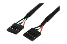 StarTech.com 24in Internal 5 pin USB IDC Motherboard Header Cable F/F - USB cable - 5 pin IDC (F) to 5 pin IDC (F) - USB 2.0 - 2 ft - black - USBINT5PIN24 - USB-kabel - 5 pin IDC til 5 pin IDC - 60.7 cm