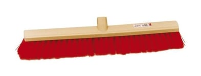 Brosserie Thomas - Balai industrie fibre dure rouge long 60 cms douille inclinee