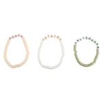 THE CONCEPT FACTORY BJ1635, Lot de 3 Bracelets Perle à Message, Vert, Rose, Blanc, Perles de Haute Qualité, Messages Inspirants, Design Élégant et Polyvalent, Idéal Cadeau