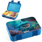 Jarlson boite a gouter enfant TONI - lunch box avec 6 compartiments - Bento Box sans BPA - pour l'école et la maternelle - Lunch box jardín de infantes, escuela