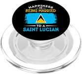 Saint Lucian Roots Lucian Pride Design for St Lucian PopSockets PopGrip for MagSafe