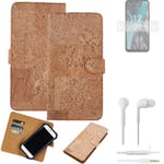 FOR Nokia C22 SMARTPHONE CASE COVER WALLETCASE CORK