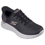 Skechers Slip-Ins™ Go Walk Flex - New World - Chaussures lifestyle homme Black / Orange 44