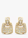 Eclectica Pre-Loved 22ct Gold Plated Swarovski Crystal Drop Earrings, Gold